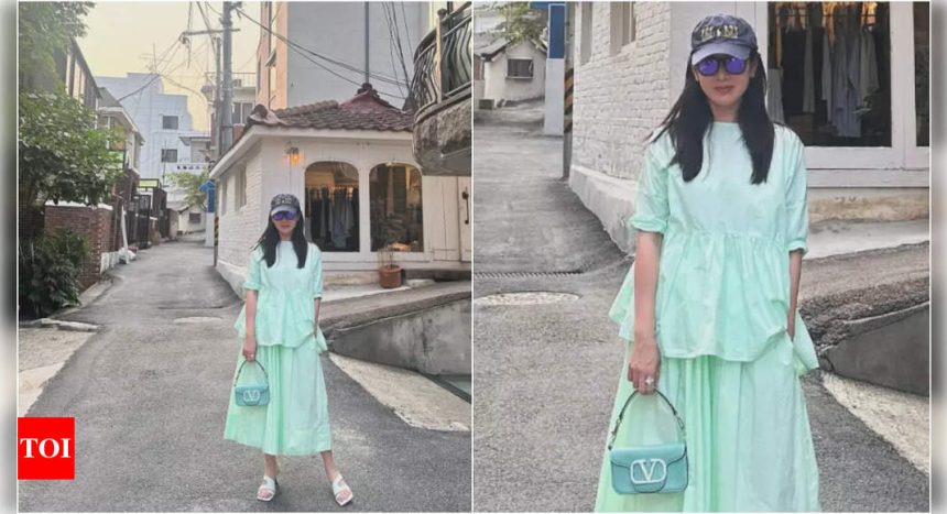 Son Ye-jin dishes out summer style goals in a refreshing mint ensemble