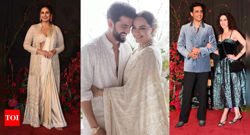 Sonakshi Sinha-Zaheer Iqbal wedding reception: Aditi Rao Hydari, Gulshan Devaiah, Huma Qureshi & other celebs arrive in style | Hindi Movie News