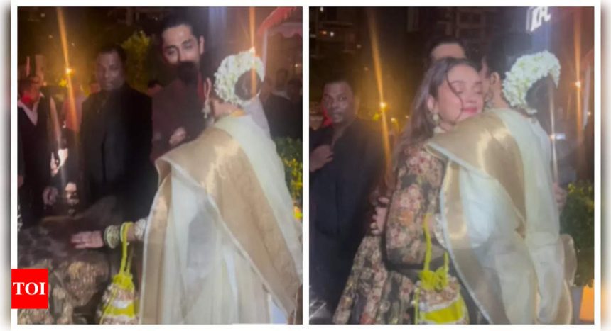 Sonakshi Sinha and Zaheer Iqbal's wedding bash: Aditi Rao Hydari touches Rekha's feet, accompanies her to car with fiance Siddharth - WATCH |