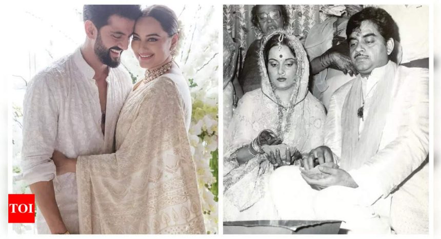 Sonakshi Sinha wears mother Poonam Sinha's saree and jewellery for her wedding to Zaheer Iqbal: Reports |