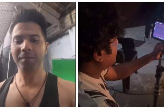 Varun Dhawan shares BTS video from the sets of 'Baby John'; says he's on a set for first time where four units are working together - See photos |