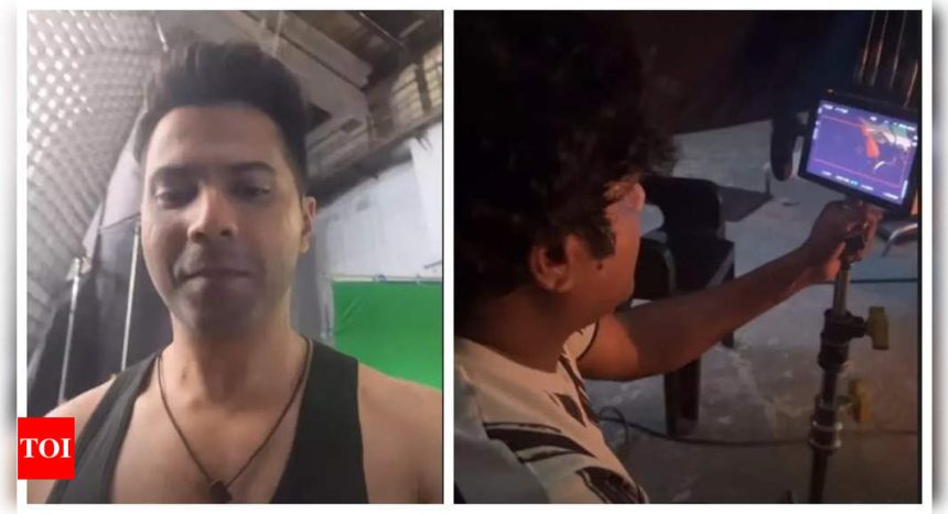 Varun Dhawan shares BTS video from the sets of 'Baby John'; says he's on a set for first time where four units are working together - See photos |