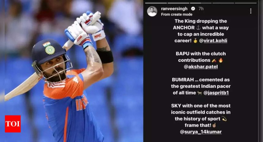 Virat Kohli announces his retirement from T20 Cricket; Ranveer Singh, Vivek Oberoi and other celebs send their best wishes | Hindi Movie News