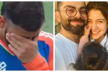 Virat Kohli's daughter Vamika Kohli's adorable reaction to watching him break down after T20 World Cup victory |