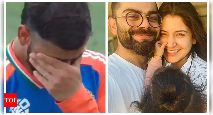 Virat Kohli's daughter Vamika Kohli's adorable reaction to watching him break down after T20 World Cup victory |