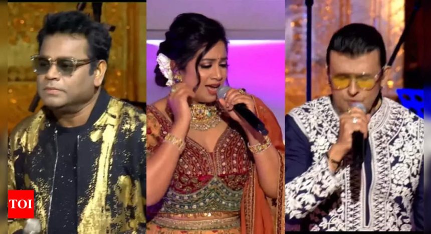 AR Rahman, Sukhwinder Singh, Shreya Ghoshal, Sonu Nigam and others elevate the evening at Anant Ambani and Radhika Merchant's Mangal Utsav - WATCH | Hindi Movie News