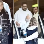 Abhishek Bachchan, Jaya Bachchan, Shweta Bachchan arrive in Mumbai from Varanasi for the Anant Ambani, Radhika Merchant wedding - PICS inside | Hindi Movie News