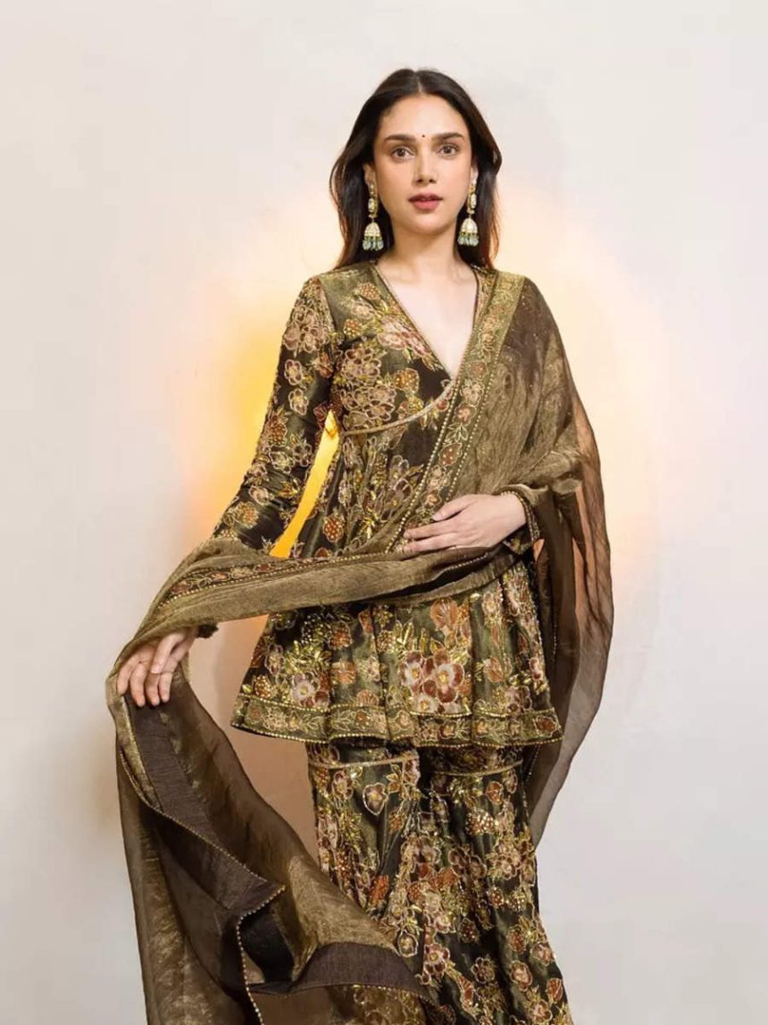 Aditi Rao's floral printed sharara is a must buy