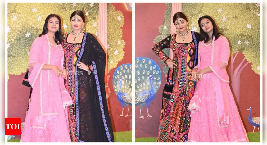 After Amitabh Bachchan and Navya Nanda, Aishwarya Rai and Aaradhya Bachchan arrive separately and paint a pretty picture on the red carpet at Anant Ambani-Radhika Merchant's Shubh Aashirwad ceremony - See photos |