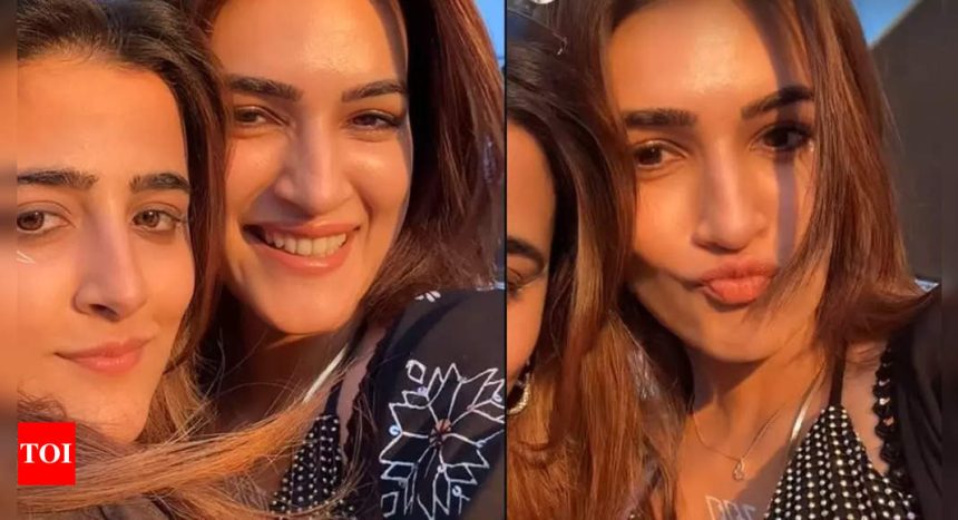 After her smoking video goes viral, Kriti Sanon drops glimpse from her vacay as she vibes with 'boho baby' Nupur Sanon | Hindi Movie News