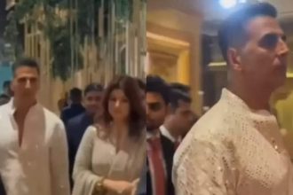 Akshay Kumar and Twinkle Khanna attend Anant Ambani and Radhika Merchant's wedding reception after he tests COVID-19 negative | Hindi Movie News