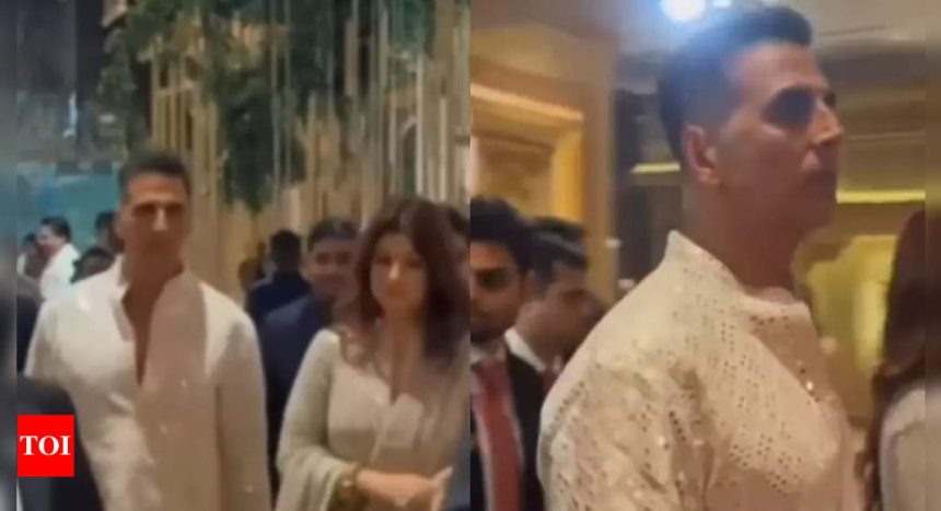 Akshay Kumar and Twinkle Khanna attend Anant Ambani and Radhika Merchant's wedding reception after he tests COVID-19 negative | Hindi Movie News