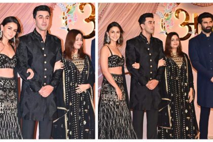 Alia Bhatt and Ranbir Kapoor twin in traditional black outfits as they grace Anant Ambani and Radhika Merchant's sangeet ceremony - See photos |