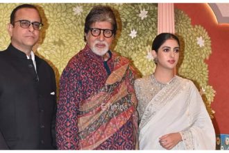 Amitabh Bachchan attends Anant Ambani and Radhika Merchant's Shubh Aashirward event with Navya Nanda and Nikhil Nanda - See photos |