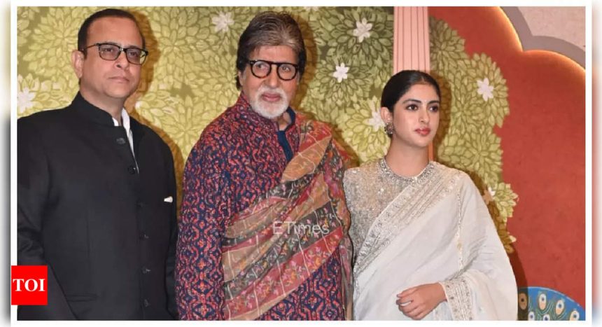 Amitabh Bachchan attends Anant Ambani and Radhika Merchant's Shubh Aashirward event with Navya Nanda and Nikhil Nanda - See photos |