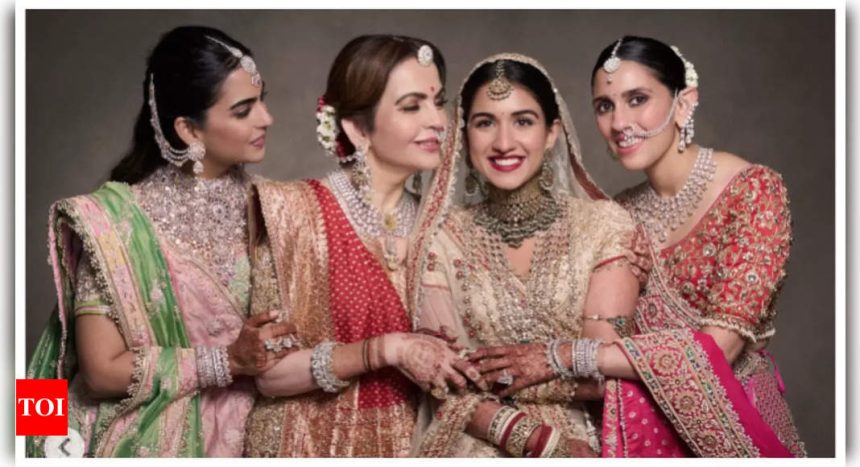 Anant Ambani - Radhika Merchant wedding: Abu Jani-Sandeep Khosla drop stunning pics of 'The Ambani ladies' | Hindi Movie News