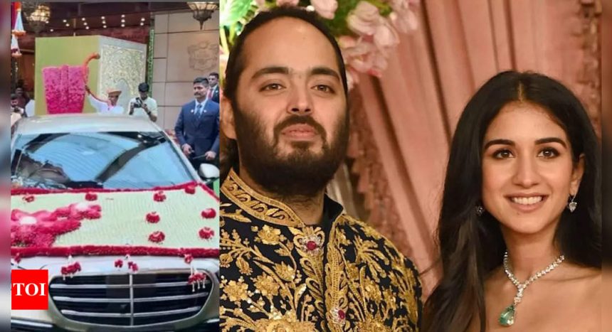 Anant Ambani-Radhika Merchant wedding: Mukesh Ambani and family leave for the wedding venue from their house Antilia - WATCH video | Hindi Movie News