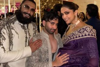 Anant Ambani-Radhika Merchant wedding: Orry poses in his signature style, as he cradles Deepika Padukone’s baby bump in this UNSEEN pic with Ranveer Singh | Hindi Movie News