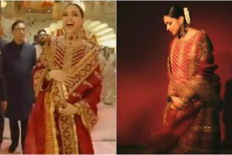 Anant Ambani and Radhika Merchant wedding: Deepika Padukone's red anarkali costs about Rs 1.45 lakh | Hindi Movie News