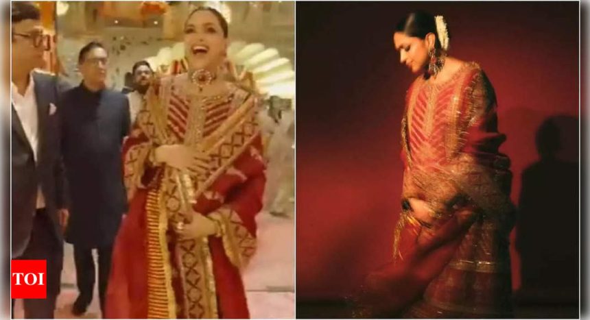 Anant Ambani and Radhika Merchant wedding: Deepika Padukone's red anarkali costs about Rs 1.45 lakh | Hindi Movie News