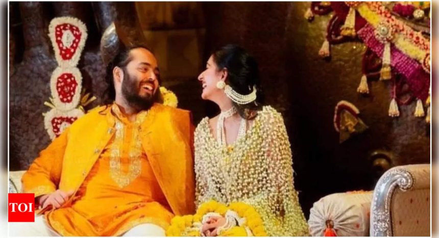 Anant Ambani and Radhika Merchant's unseen Haldi ceremony pictures: The couple glows with joy | Hindi Movie News