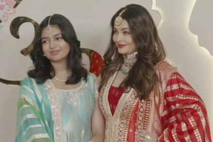 Anant Ambani and Radhika Merchant's wedding: Aishwarya Rai Bachchan and daughter Aaradhya look elegant as they pose together on the red carpet | Hindi Movie News