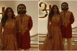 Anant Ambani and Radhika Merchant's wedding; Rumoured couple Janhvi Kapoor and Shikhar Pahariya pose together | Hindi Movie News