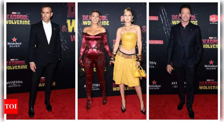 Blake Lively and Gigi Hadid channel their inner Deadpool and Wolverine as they join Ryan Reynolds and Hugh Jackman for New York Premiere - Pics Inside |