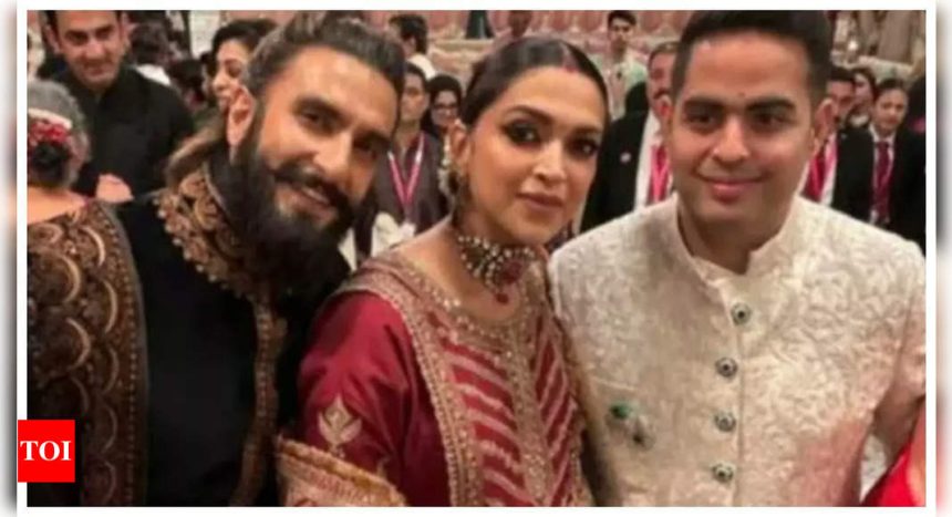 Deepika Padukone and Ranveer Singh stun at Anant Ambani and Radhika Merchant's wedding |