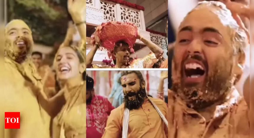 From Mukesh Ambani-Nita Ambani to Hardik Pandya-Ranveer Singh, Anant Ambani and Radhika Merchant's haldi ceremony was filled with laughter, love and fun moments | Hindi Movie News