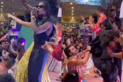 Ibrahim Ali Khan's video of asking for 'Cam Down' singer Rema's jacket during his performance at Anant Ambani, Radhika Merchant's wedding goes viral - WATCH | Hindi Movie News