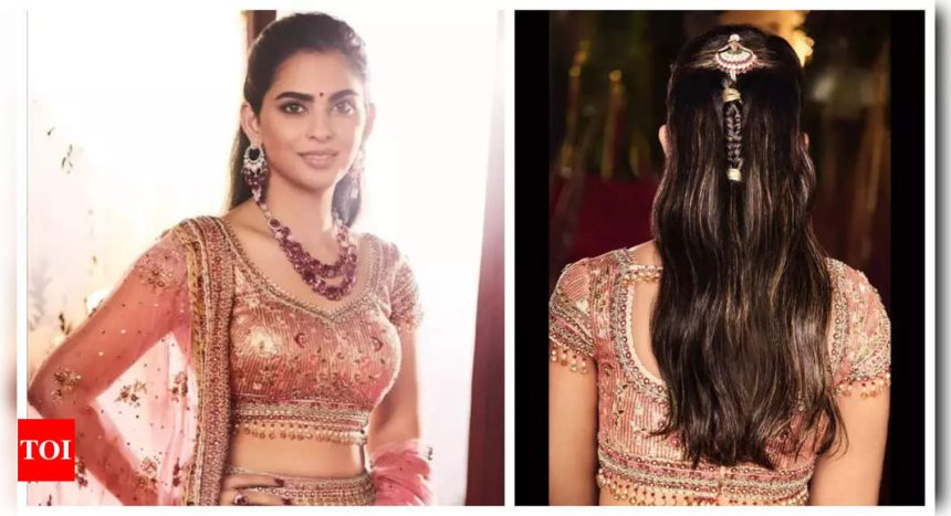 Isha Ambani's ruby-studded jewellery and Jadau hairpin grab attention at Anant Ambani and Radhika Merchant's mehendi ceremony - See photos |