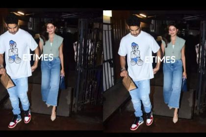 Ishaan Khatter and rumoured girlfriend Chandni Bainz leave hand-in-hand after dinner date - See photos | Hindi Movie News