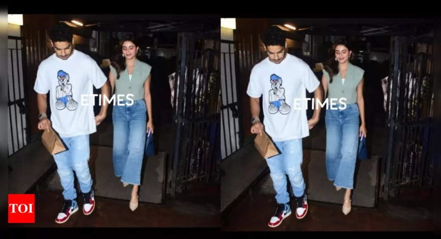 Ishaan Khatter and rumoured girlfriend Chandni Bainz leave hand-in-hand after dinner date - See photos | Hindi Movie News