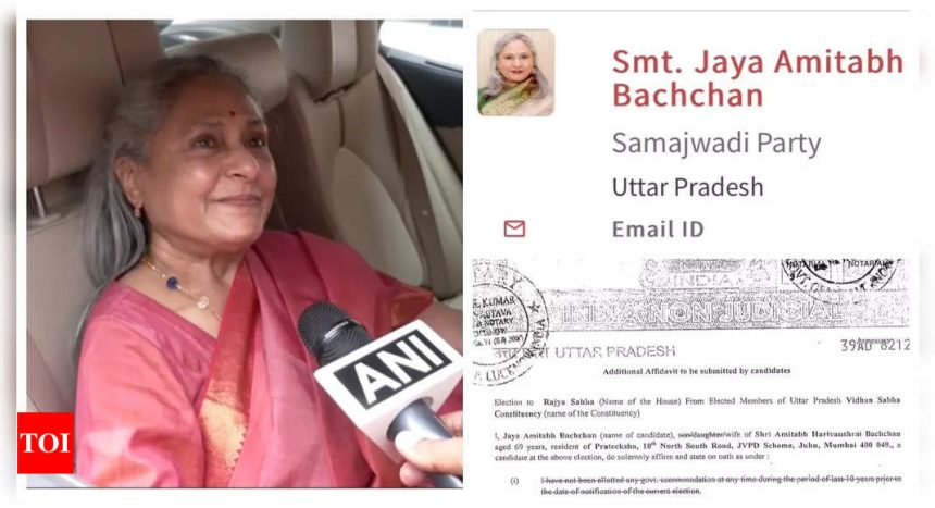 Jaya Bachchan's Rajya Sabha nomination form with husband Amitabh Bachchan's name goes viral amidst controversy in Parliament |