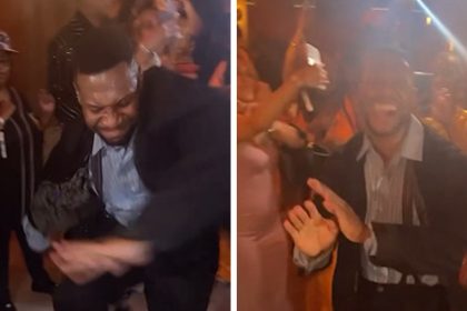 Jonathan Majors Dancing to 'Not Like Us' At Meagan Good's Movie Premiere