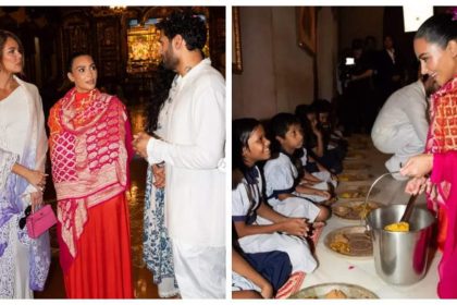 Kim Kardashian and sister Khloe Kardashian visits ISKCON temple with Jay Shetty; feed underprivileged children: Pics Inside |