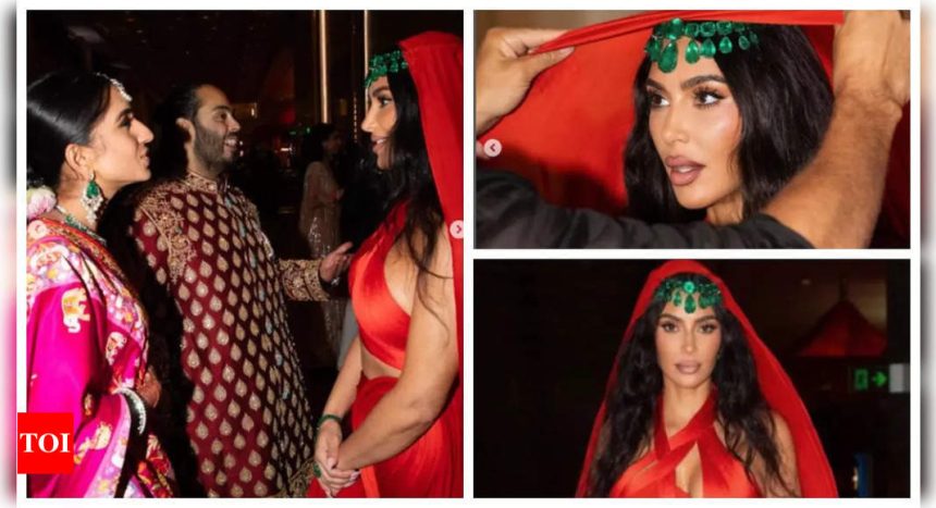 Kim Kardashian shares photos with newlyweds Anant Ambani and Radhika Merchant; says 'India has my heart' |