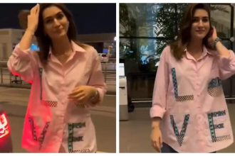 Kriti Sanon's 'LOVE' shirt sparks speculation she is off to London to spend time with rumoured beau Kabir Bahia |