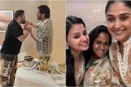 MS Dhoni feeds his birthday cake to Salman Khan, Arpita Khan Sharma shares a candid picture with Sakshi Dhoni | Hindi Movie News