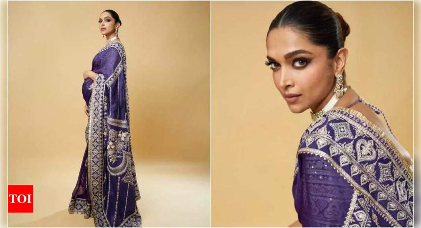 Mom-to-be Deepika Padukone stuns in purple saree as she heads to Anant Ambani and Radhika Merchant's sangeet ceremony | Hindi Movie News