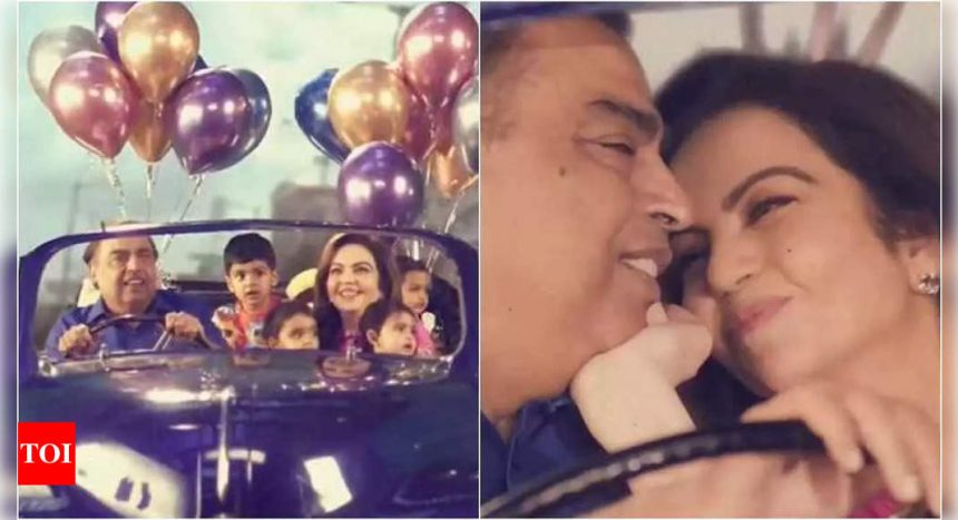 Mukesh Ambani and Nita Ambani along with their grandchildren give a heartwarming tribute to the Mohammed Rafi song Chakke Pe Chakka | Hindi Movie News