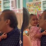 Mukesh Ambani's adorable moments with granddaughter Aadiya from Anant Ambani and Radhika Merchant's sangeet melts hearts | Hindi Movie News