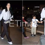 Natasa Stankovic spotted at Mumbai airport with son Agastya amid buzz of separation from Hardik Pandya |