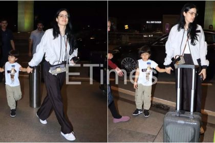 Natasa Stankovic spotted at Mumbai airport with son Agastya amid buzz of separation from Hardik Pandya |