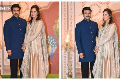 Ram Charan and Upasana Kamineni grace Anant Ambani and Radhika Merchant's Shubh Aashirwad ceremony in style - See photos | Hindi Movie News