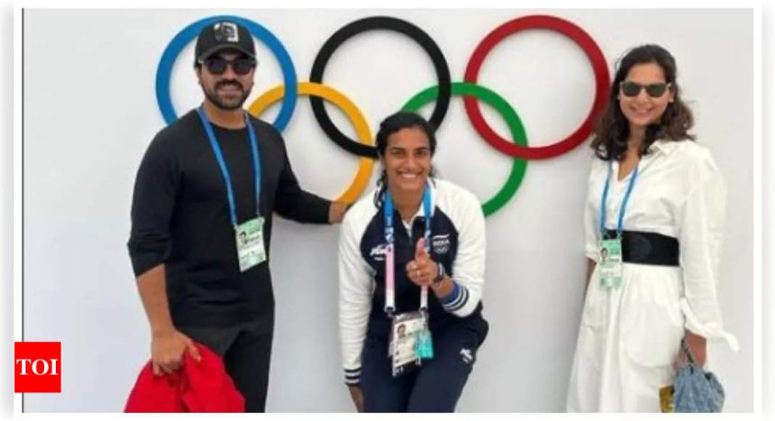 Ram Charan and Upasana strike a pose with PV Sindhu at Paris Olympics 2024; 'You are a true rockstar' - See photo |