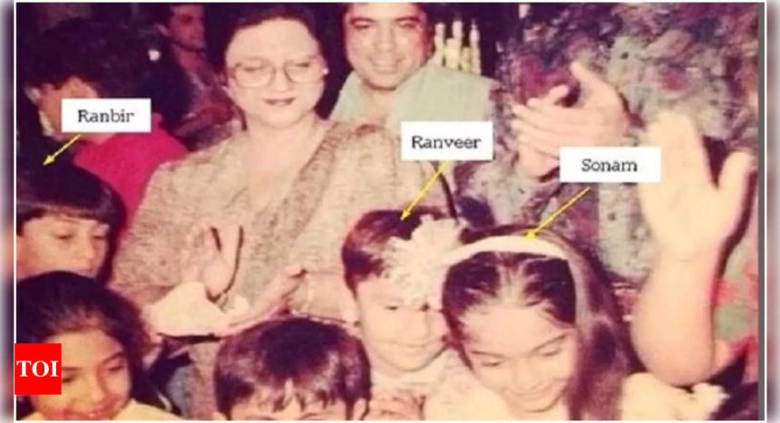 Ranveer Singh, Ranbir Kapoor, and Sonam Kapoor reunite in a rare childhood photo | Hindi Movie News