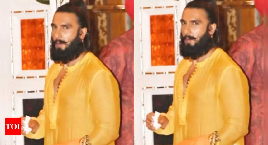 Ranveer Singh enjoys paan at Anant Ambani and Radhika Merchant's haldi ceremony - See photos | Hindi Movie News