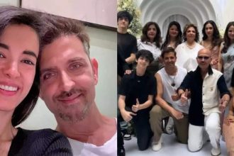 Saba Azad poses with Hrithik Roshan and family in a PIC dropped by 'Ishq Vishq Rebound' star Pashmina Roshan